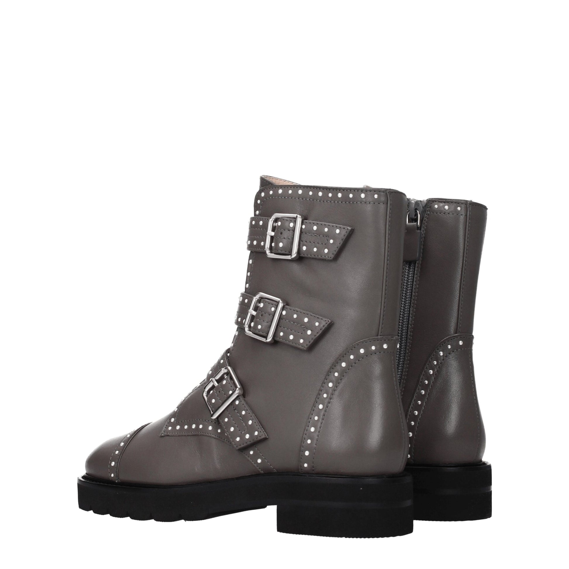 Stuart Weitzman Gray Leather Ankle Boots by Stuart Weitzman