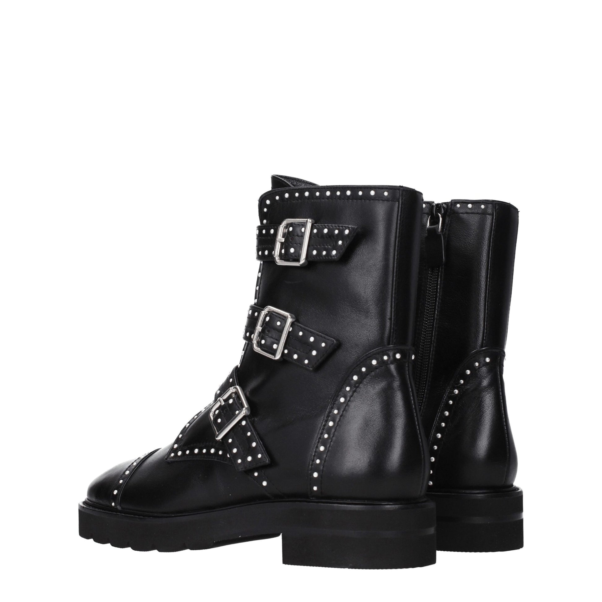 Stuart Weitzman Black Leather Ankle Boots by Stuart Weitzman