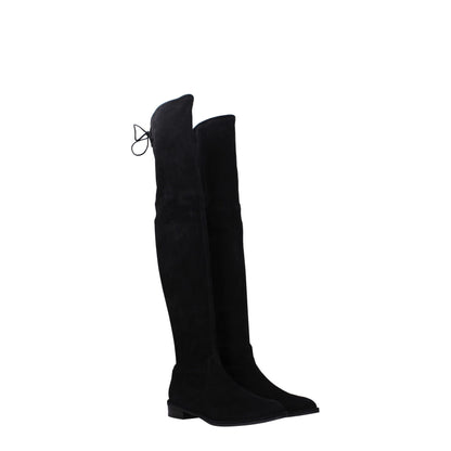 Stuart Weitzman Black Leather Over The Knee by Stuart Weitzman