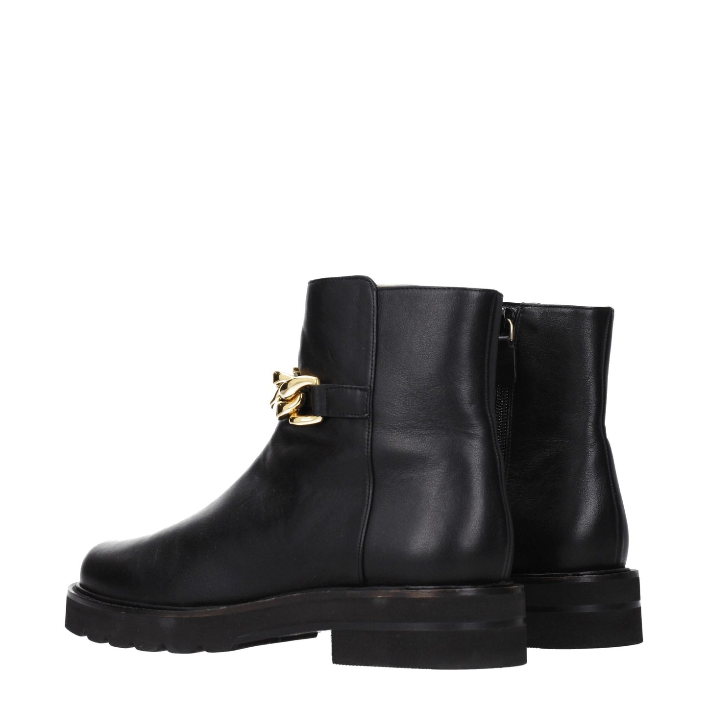 Stuart Weitzman Black Leather Ankle Boots by Stuart Weitzman