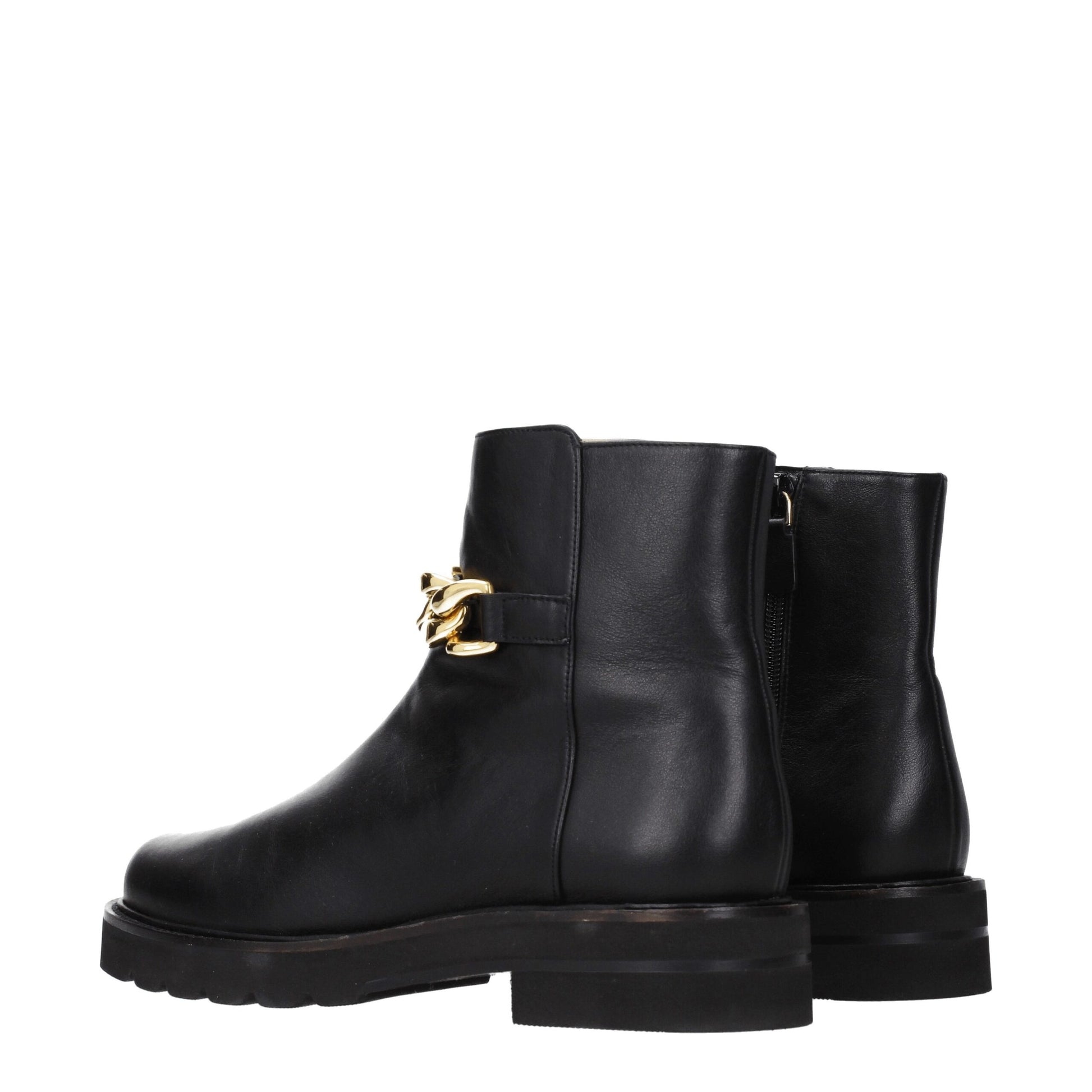 Stuart Weitzman Black Leather Ankle Boots by Stuart Weitzman