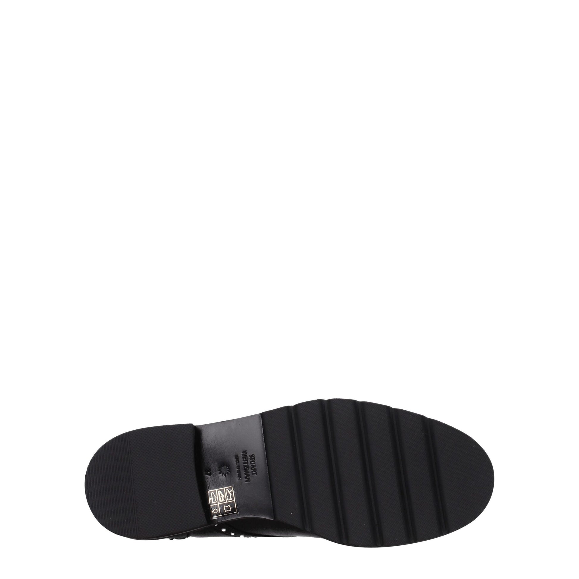 Stuart Weitzman Black Leather Ankle Boots by Stuart Weitzman