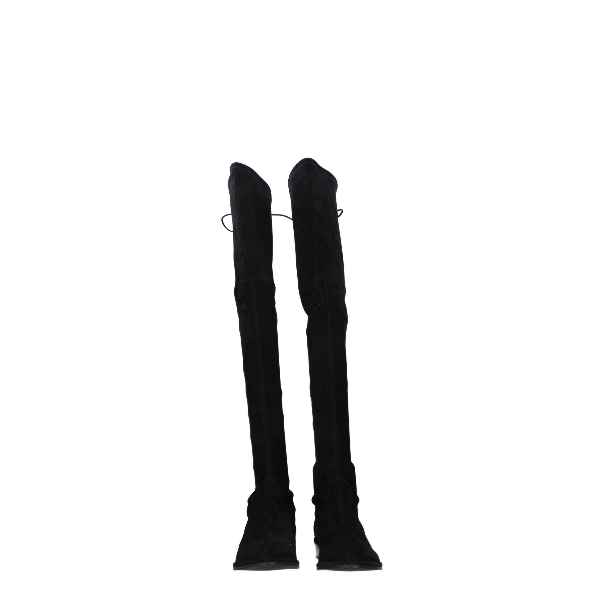 Stuart Weitzman Black Leather Over The Knee by Stuart Weitzman