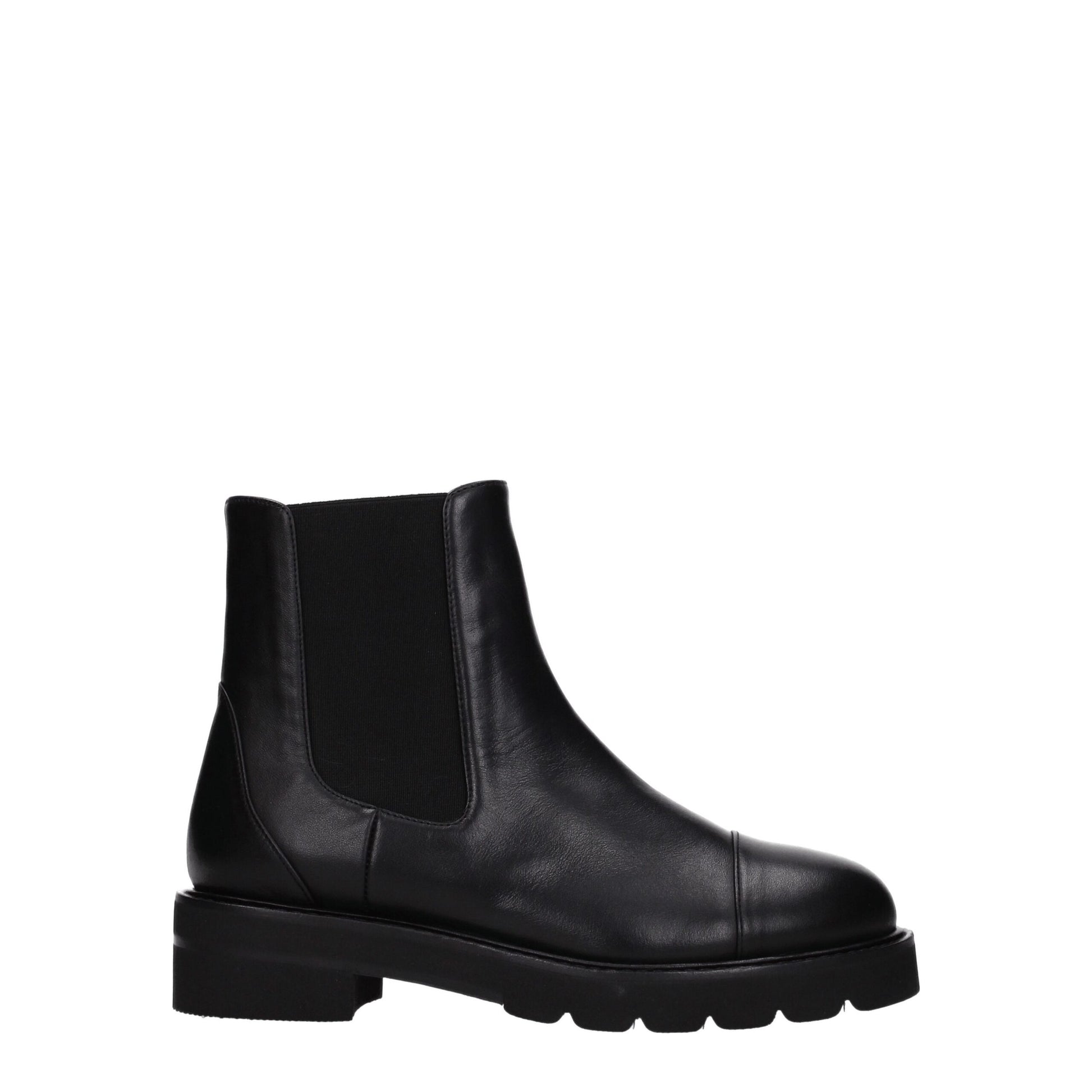 Stuart Weitzman Black Leather Ankle Boots by Stuart Weitzman