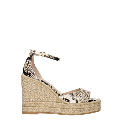 Stuart Weitzman Beige Leather Wedges Sandals by Stuart Weitzman