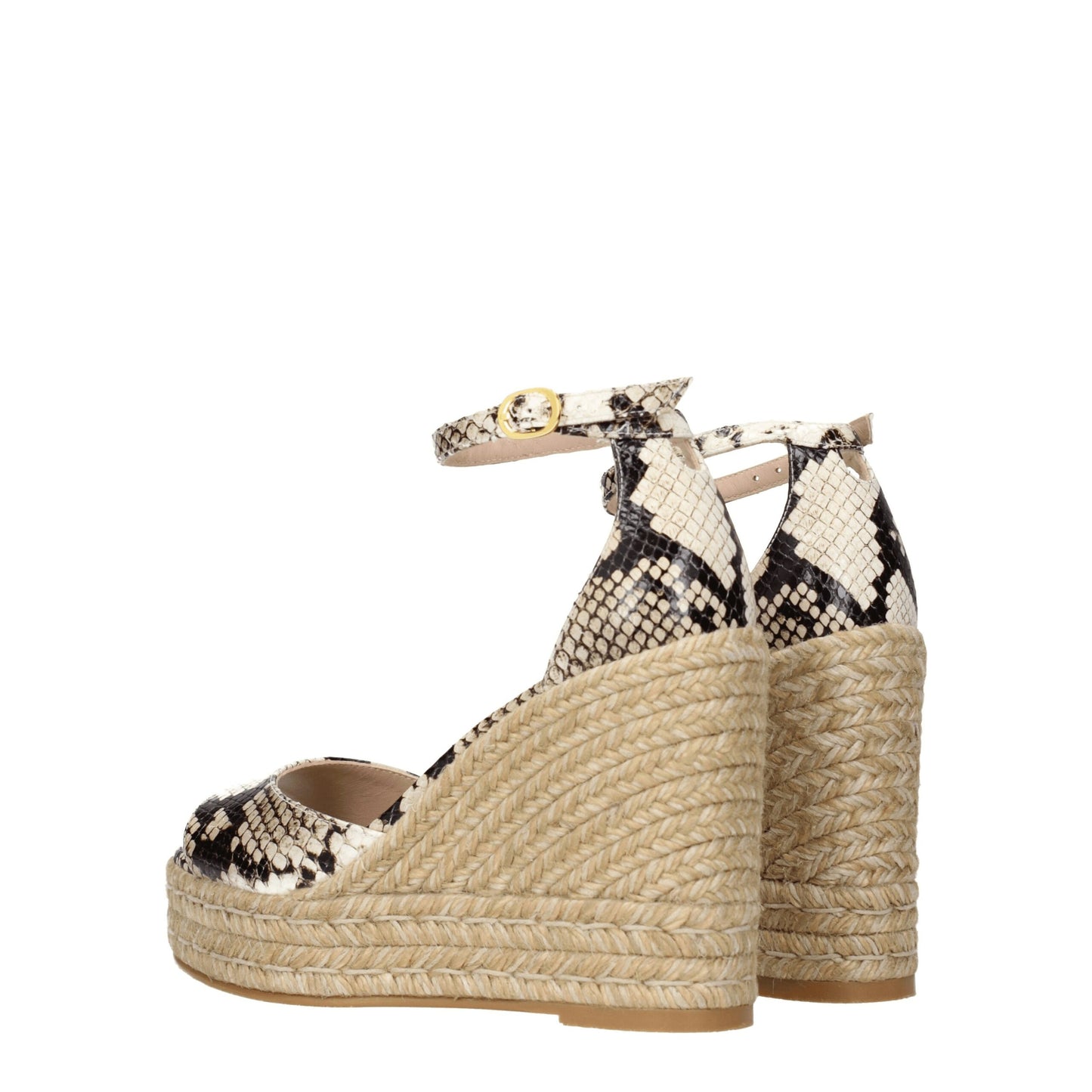 Stuart Weitzman Beige Leather Wedges Sandals by Stuart Weitzman