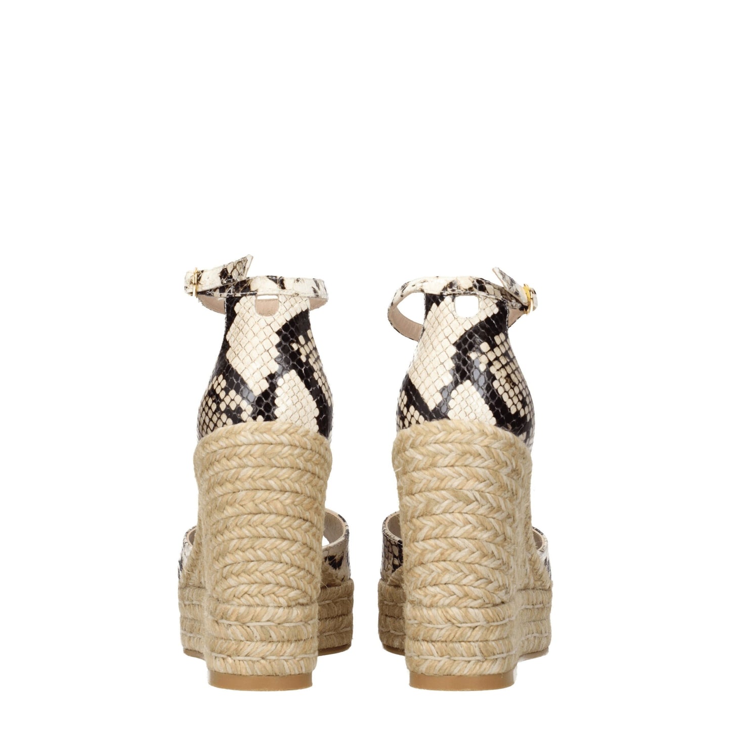 Stuart Weitzman Beige Leather Wedges Sandals by Stuart Weitzman