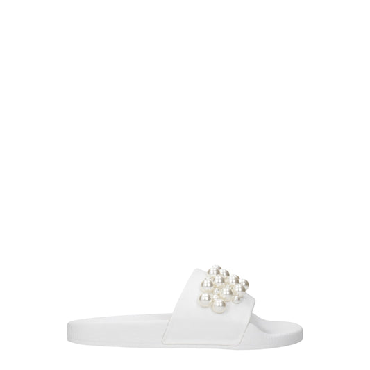 Stuart Weitzman White Leather Slippers Sandals - from Stuart Weitzman