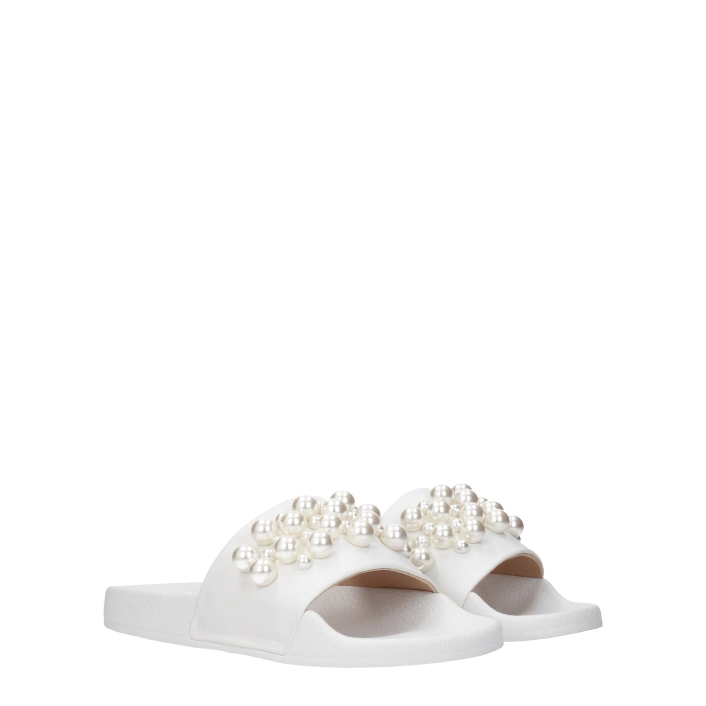 Stuart Weitzman White Leather Slippers Sandals - from Stuart Weitzman
