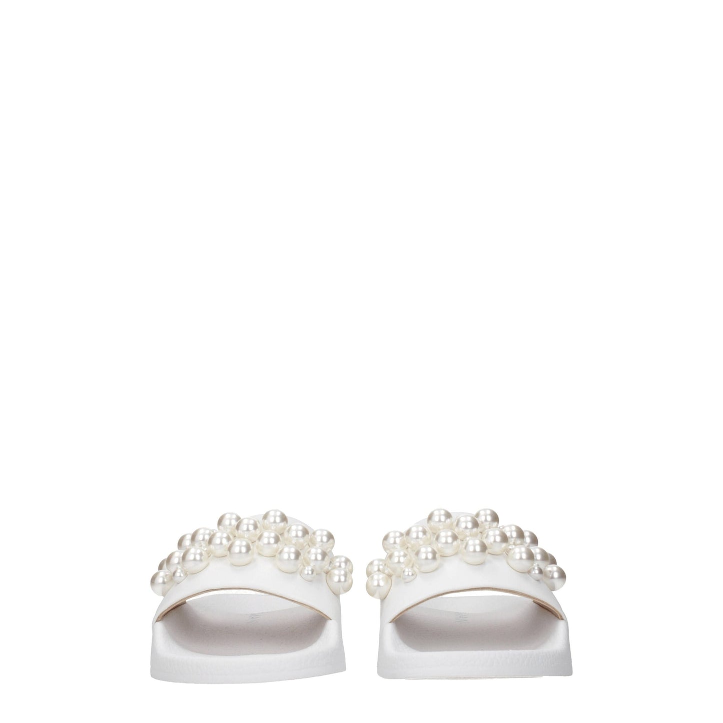 Stuart Weitzman White Leather Slippers Sandals - from Stuart Weitzman