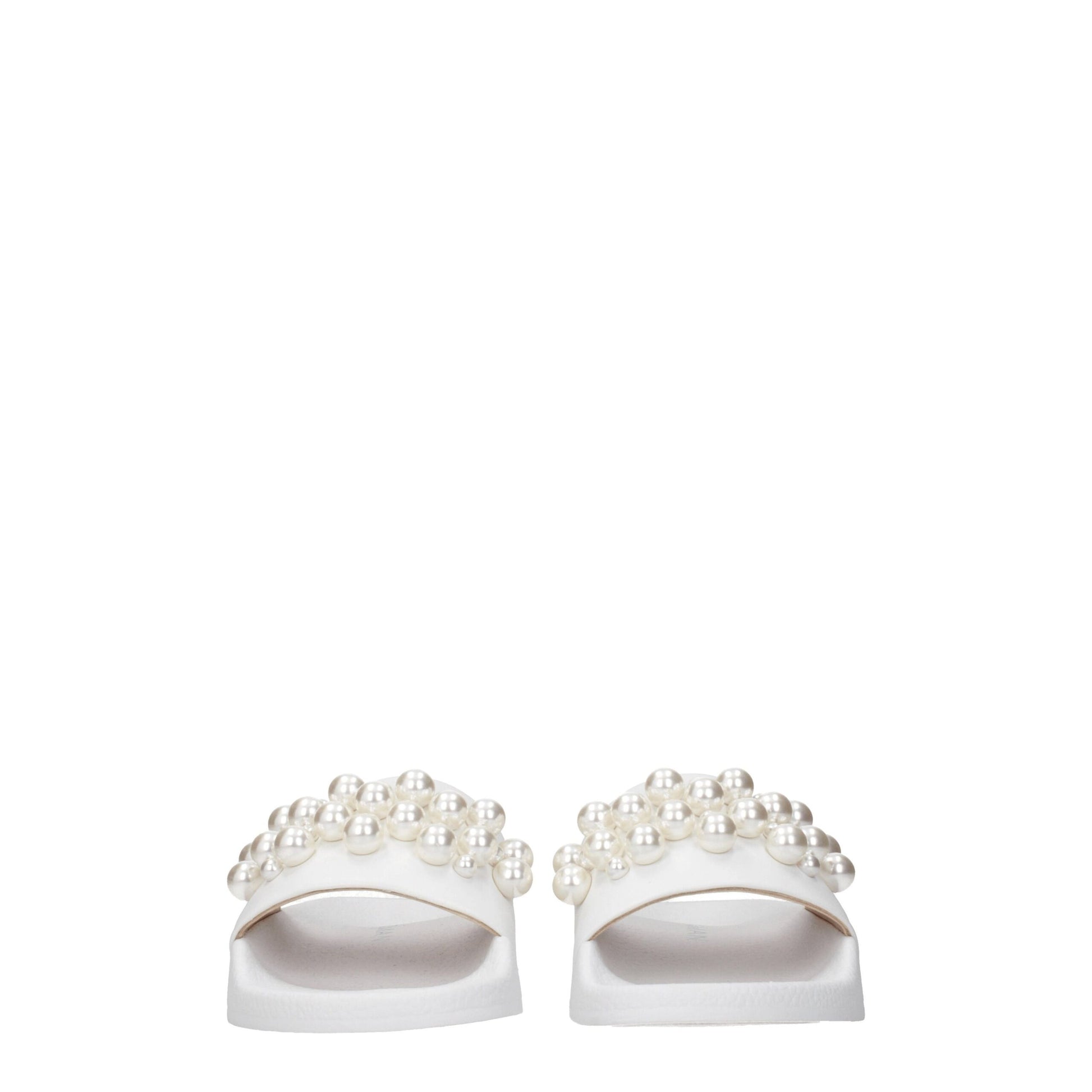 Stuart Weitzman White Leather Slippers Sandals - from Stuart Weitzman