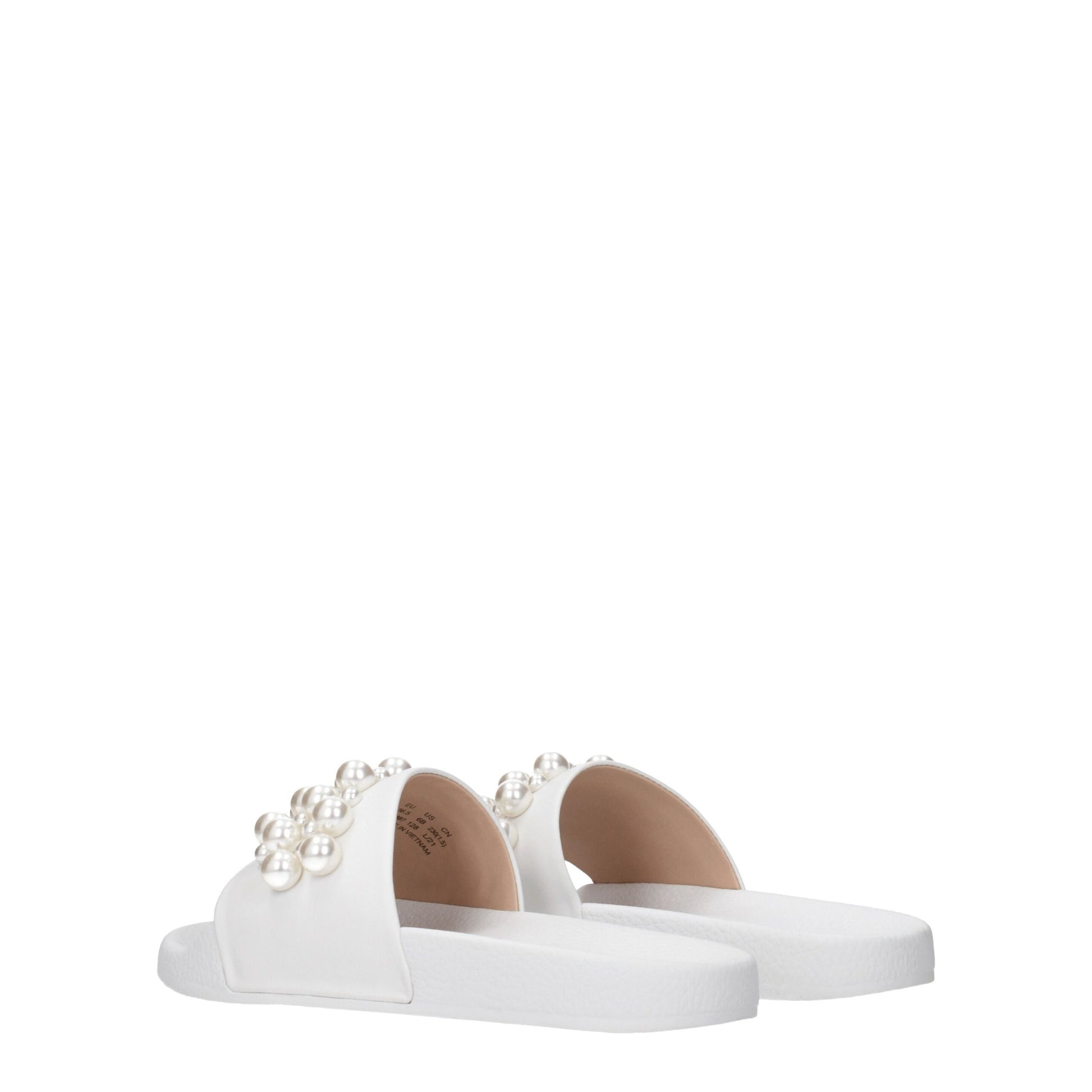 Stuart Weitzman White Leather Slippers Sandals - from Stuart Weitzman