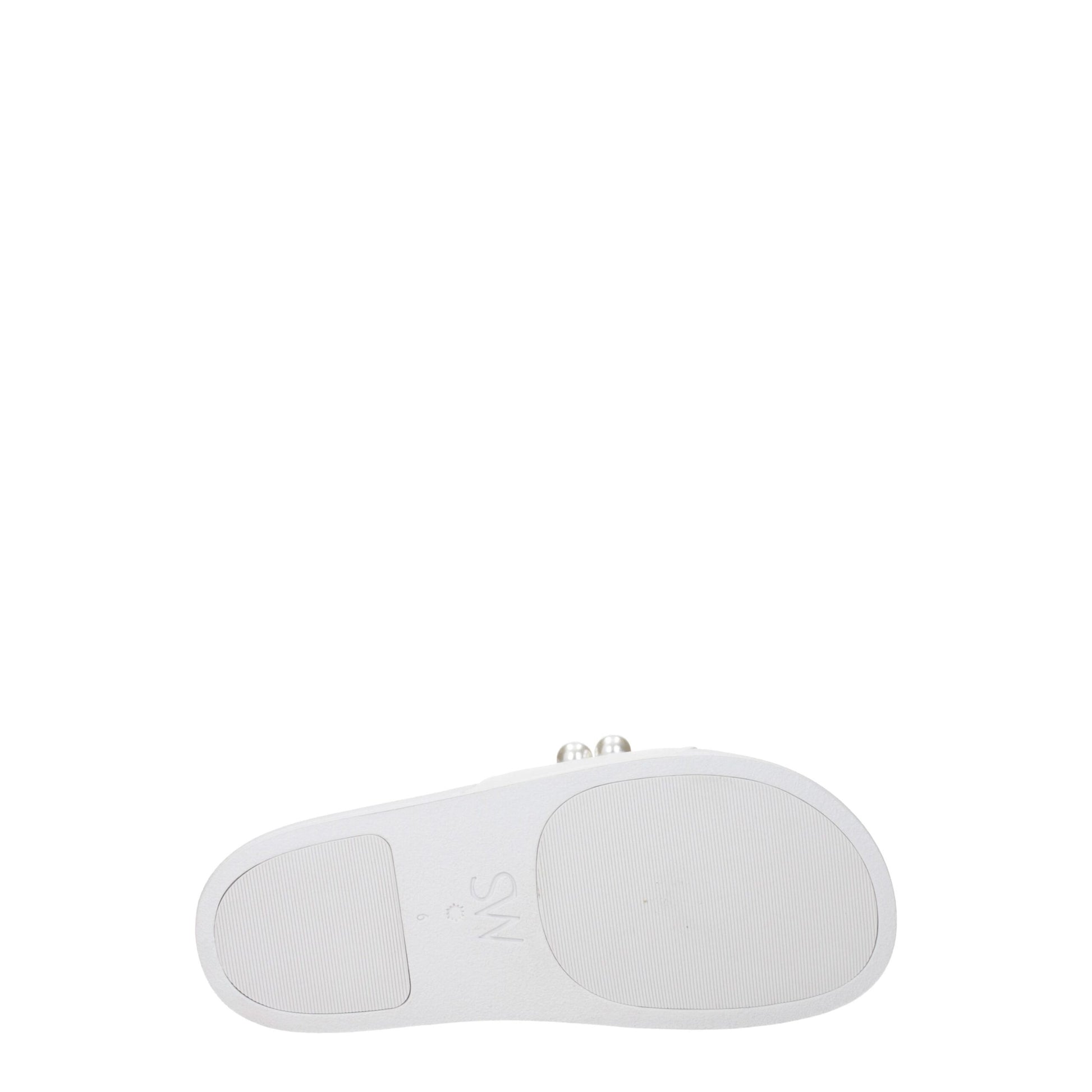 Stuart Weitzman White Leather Slippers Sandals - from Stuart Weitzman