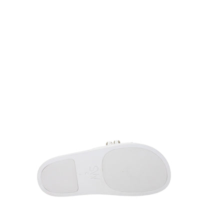 Stuart Weitzman White Leather Slippers Sandals - from Stuart Weitzman