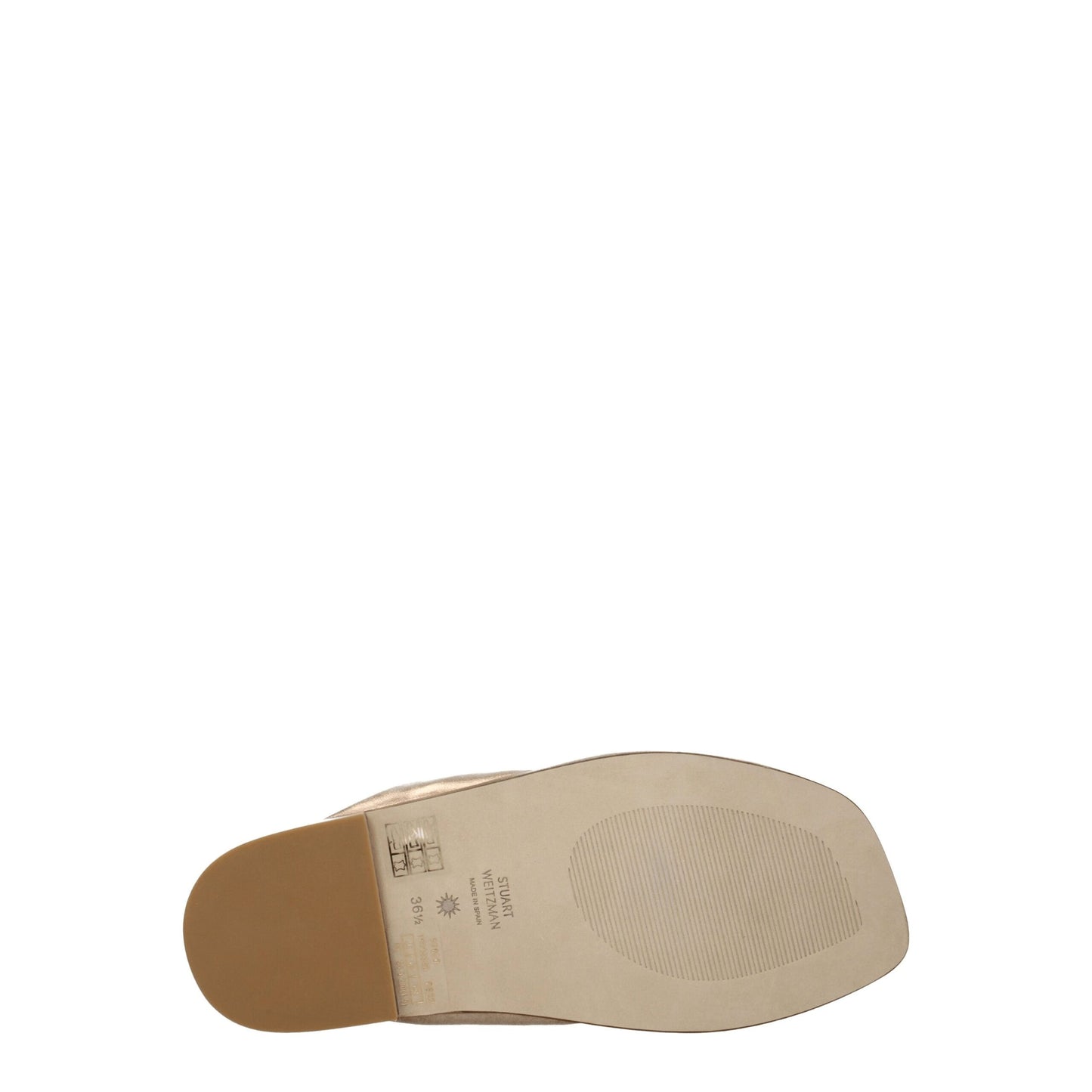 Stuart Weitzman Gold Leather Flat Sandals - from Stuart Weitzman