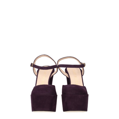 Stuart Weitzman Purple Leather Platforms - from Stuart Weitzman