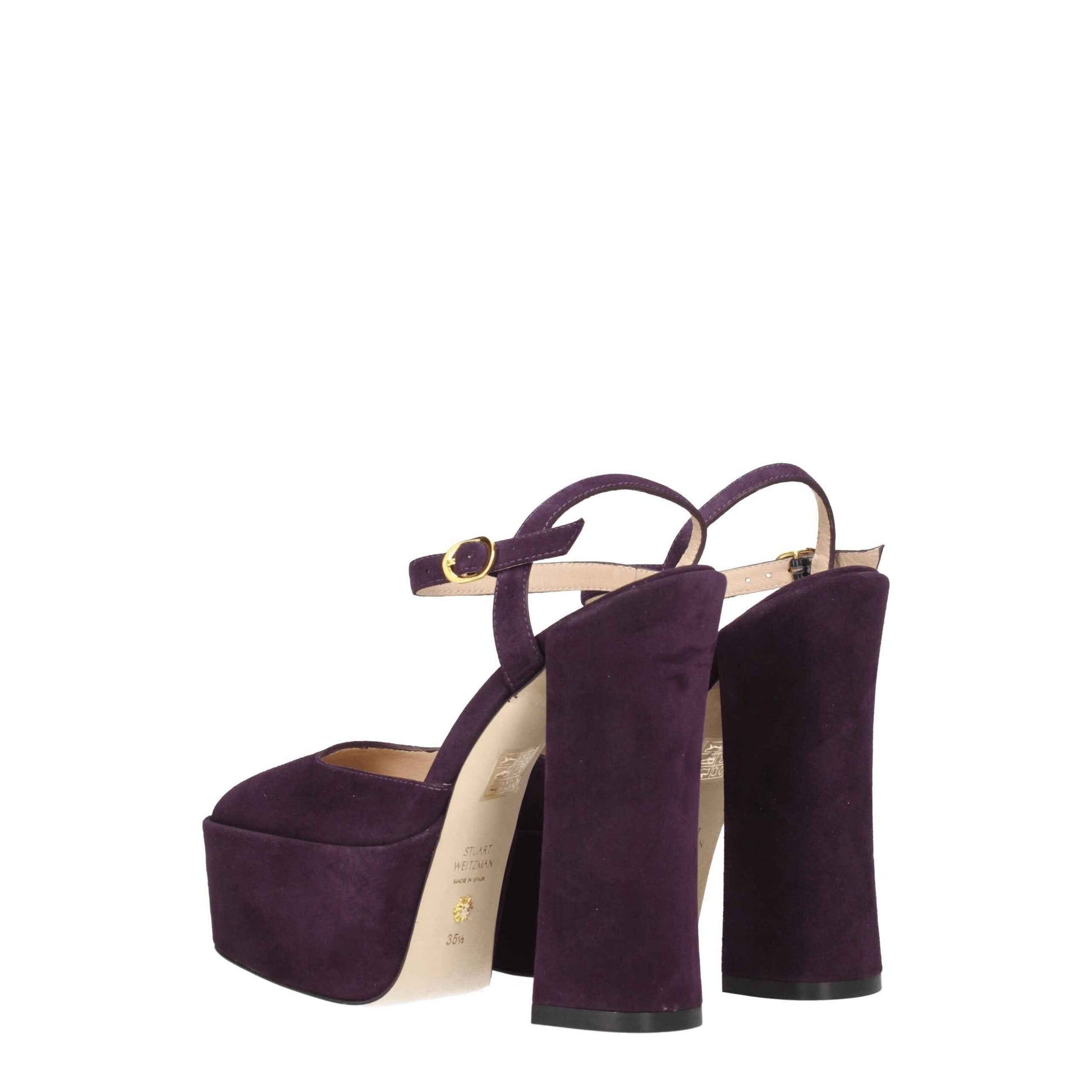 Stuart Weitzman Purple Leather Platforms by Stuart Weitzman