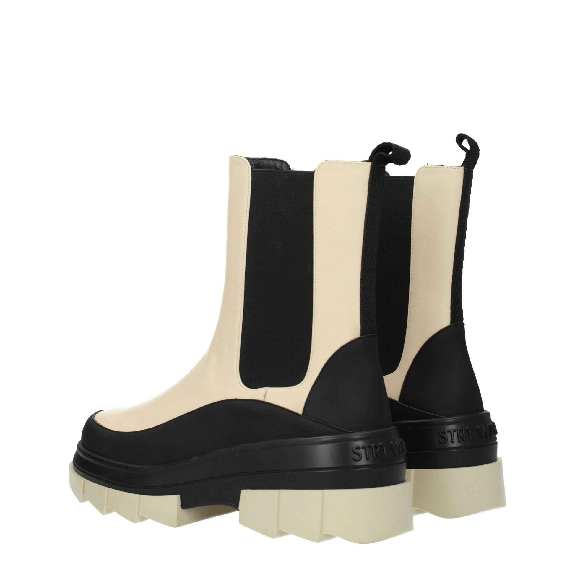 Stuart Weitzman Beige Leather Ankle Boots by Stuart Weitzman