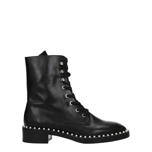 Stuart Weitzman Black Leather Ankle Boots by Stuart Weitzman