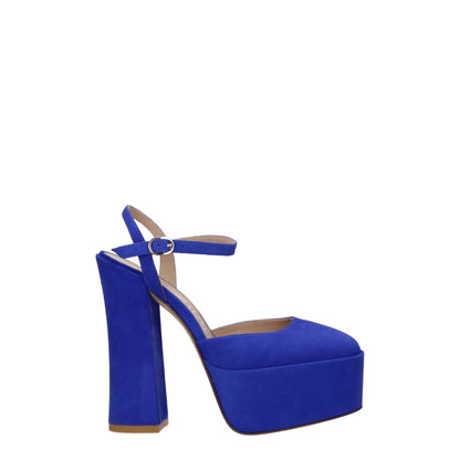 Stuart Weitzman Blue Leather Platforms - from Stuart Weitzman