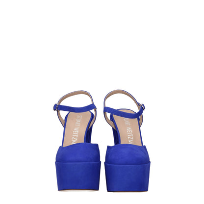Stuart Weitzman Blue Leather Platforms - from Stuart Weitzman