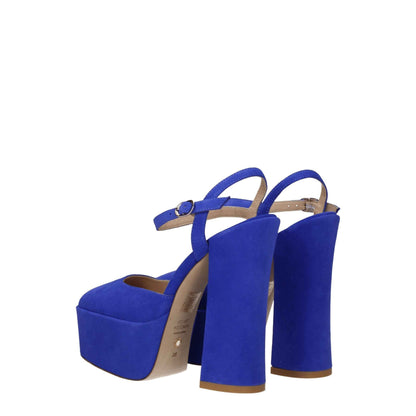 Stuart Weitzman Blue Leather Platforms by Stuart Weitzman