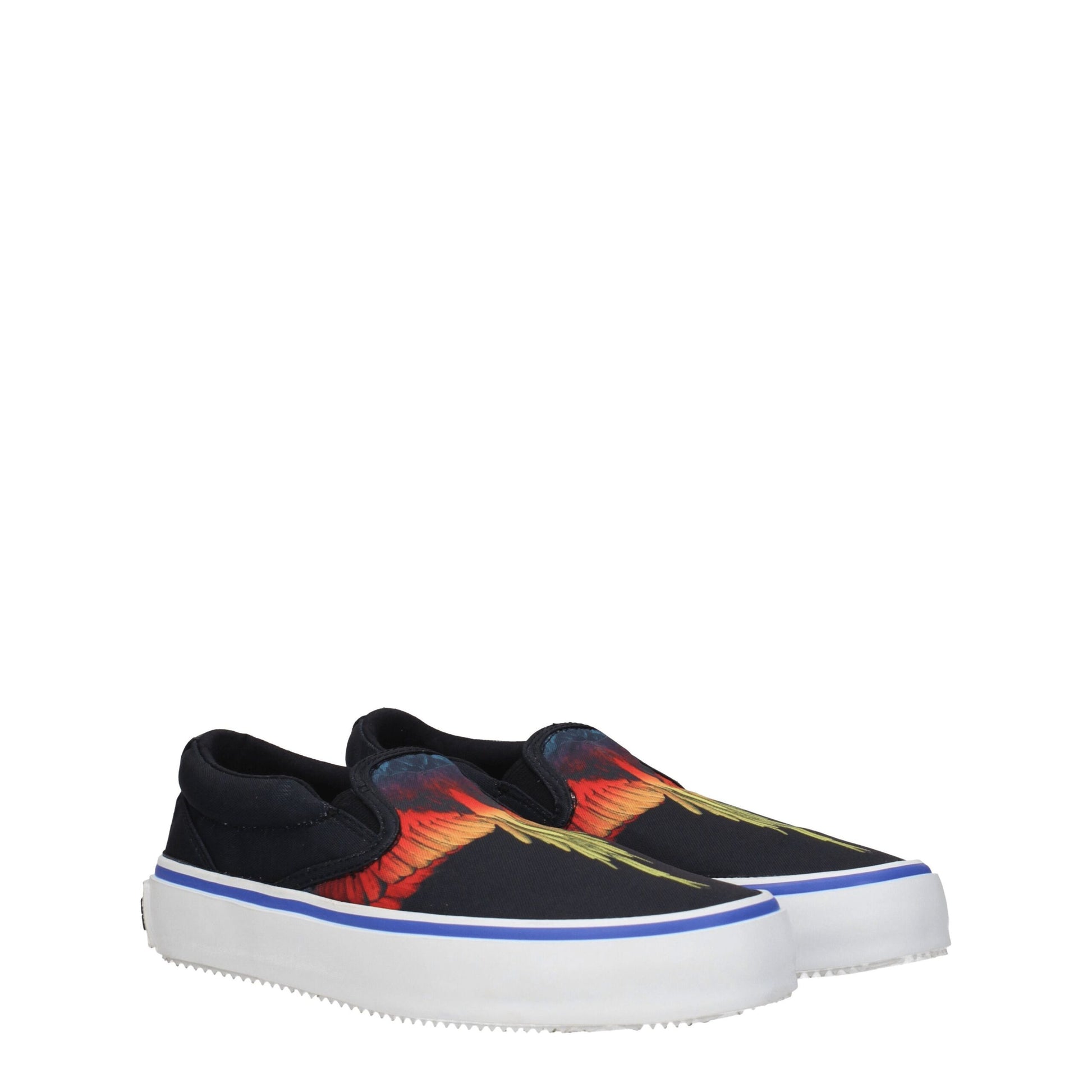 Marcelo Burlon Black Fabric Slip-On Loafers - from Marcelo Burlon