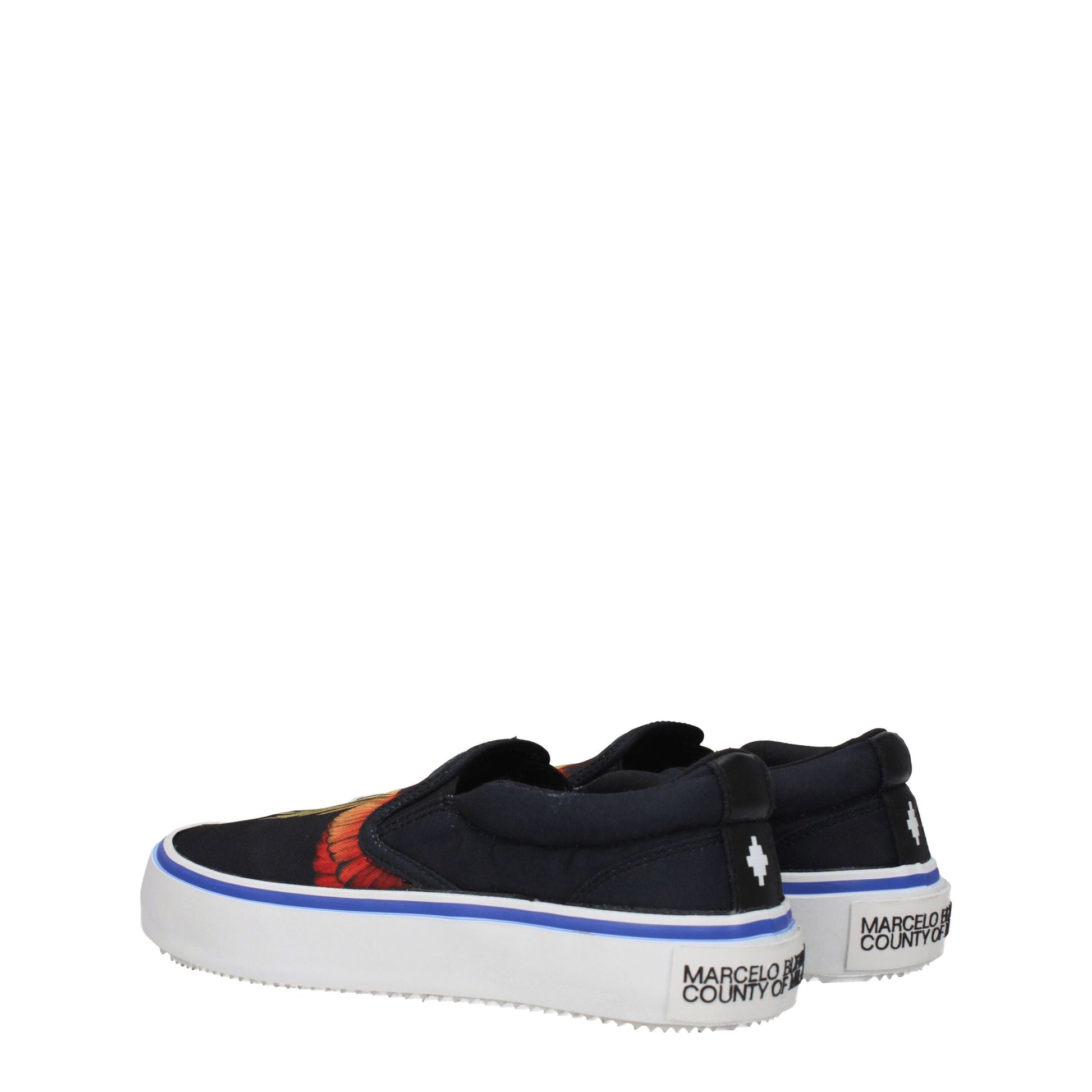 Marcelo Burlon Black Fabric Slip-On Loafers - from Marcelo Burlon