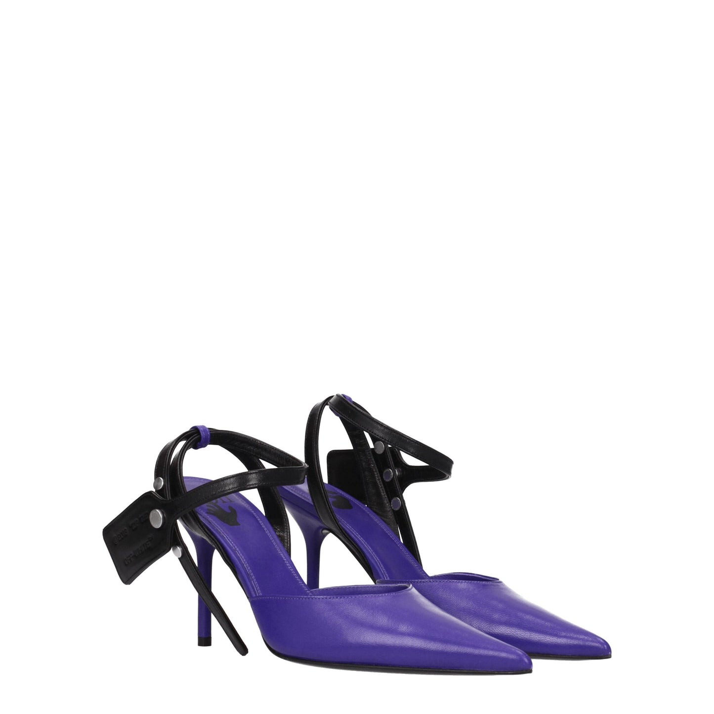 Off-White Purple Leather High Heel Pumps - from Off-White
