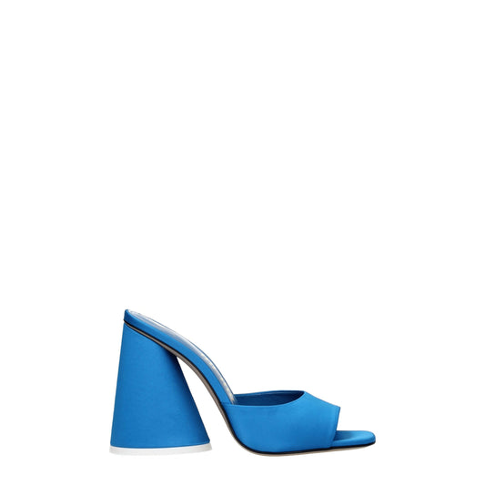 The Attico Light Blue Satin Platforms - from The Attico