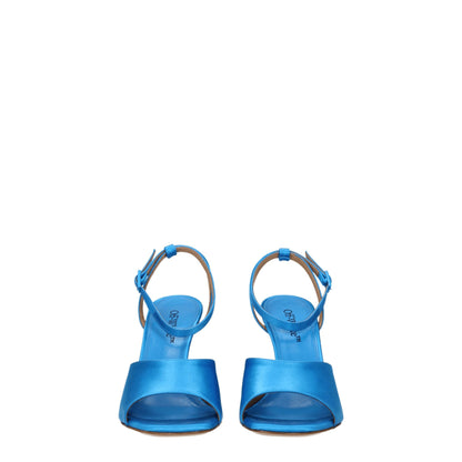 Off-White Blue Satin Stiletto Heels Sandals - from Off-White