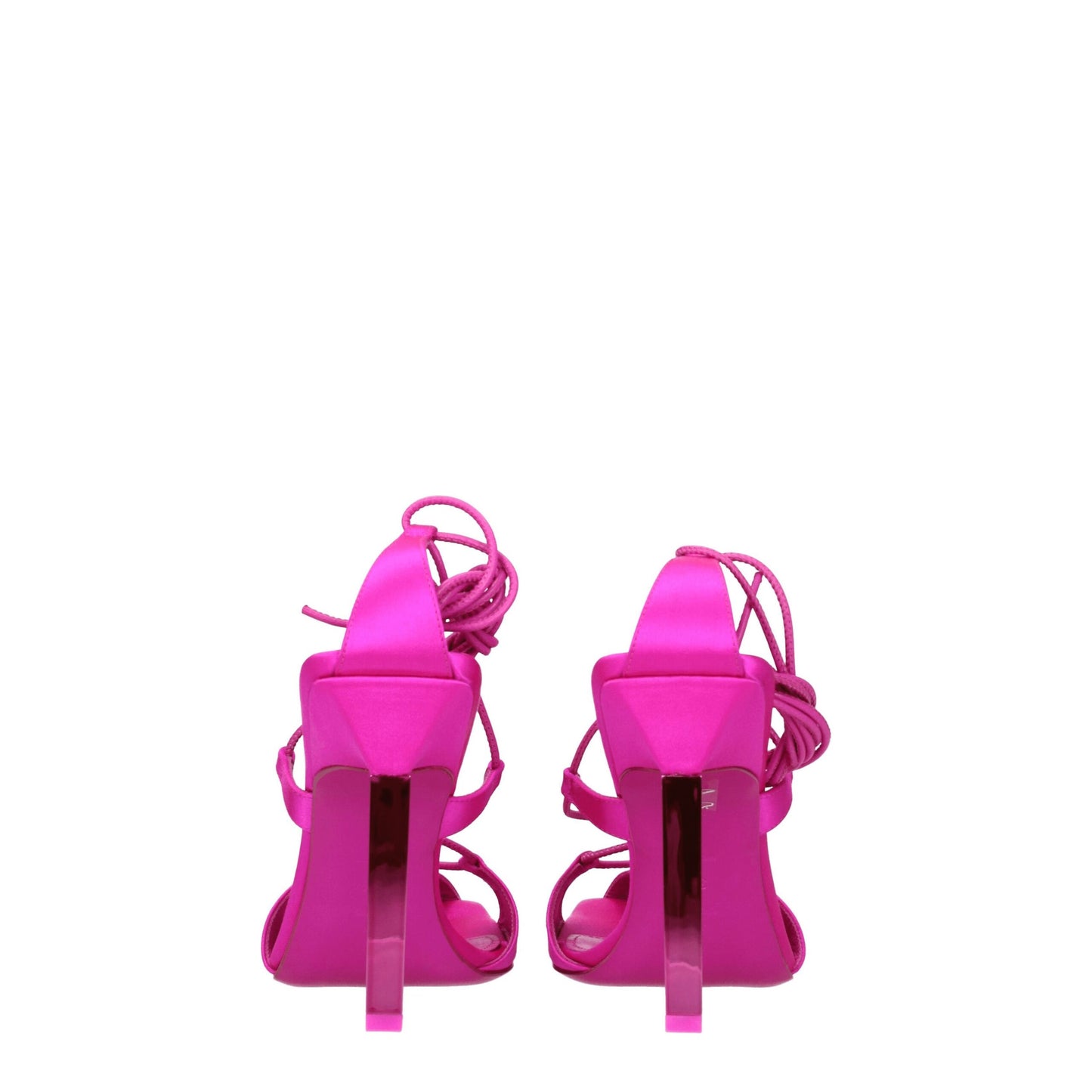 The Attico Pink Satin Stiletto Heels Sandals - from The Attico