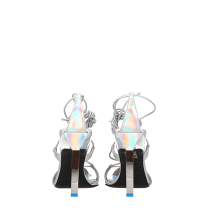 The Attico Gray Leather Stiletto Heels Sandals - from The Attico