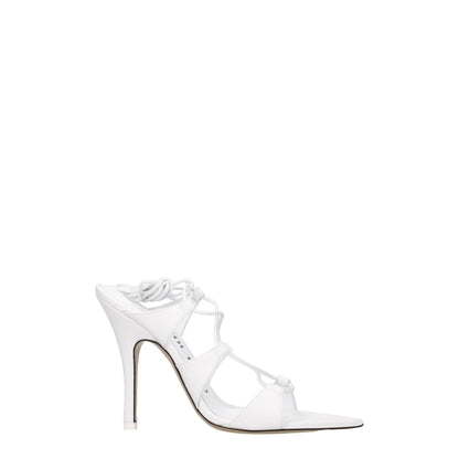 The Attico White Leather Stiletto Heels Sandals - from The Attico