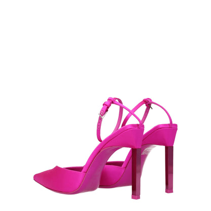 The Attico Pink Satin Stiletto Heels Sandals - from The Attico