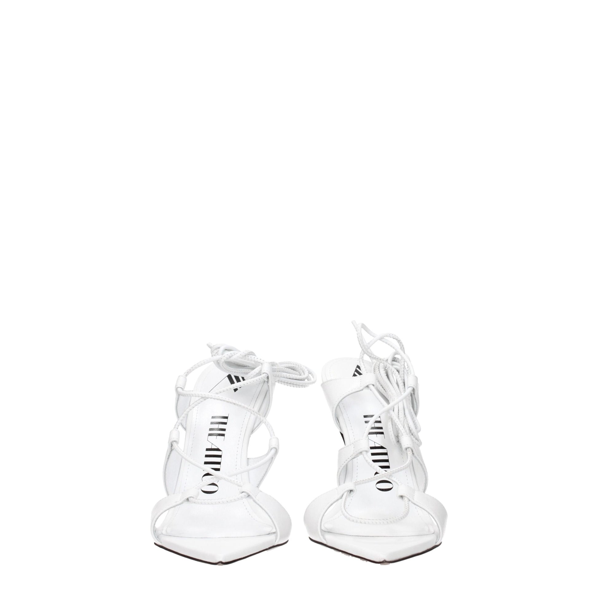 The Attico White Leather Stiletto Heels Sandals - from The Attico
