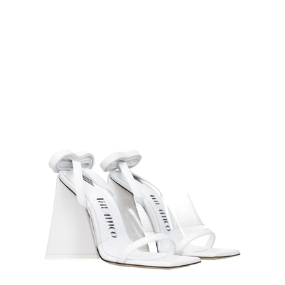 The Attico White Leather Stiletto Heels Sandals - from The Attico