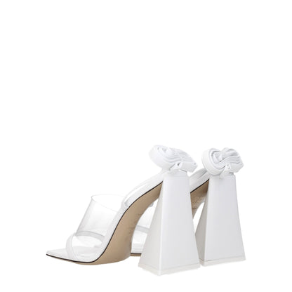 The Attico White Leather Stiletto Heels Sandals - from The Attico