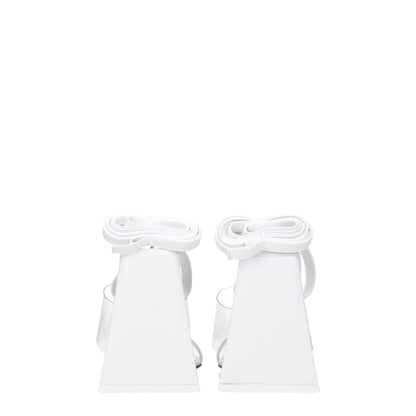The Attico White Leather Stiletto Heels Sandals - from The Attico