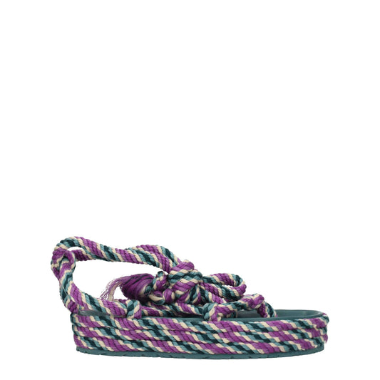 Isabel Marant Multicolor Fabric Flat Sandals by Isabel Marant