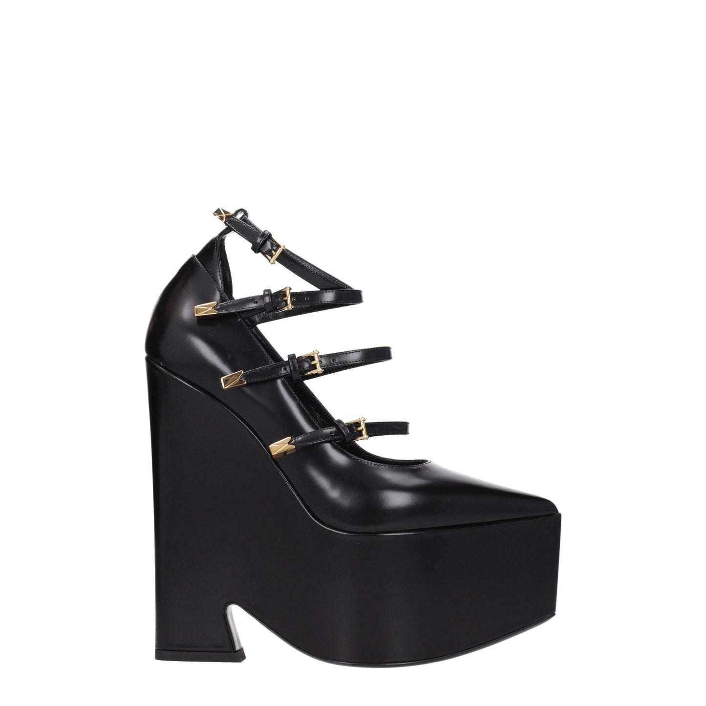 Versace Black Leather Brooch