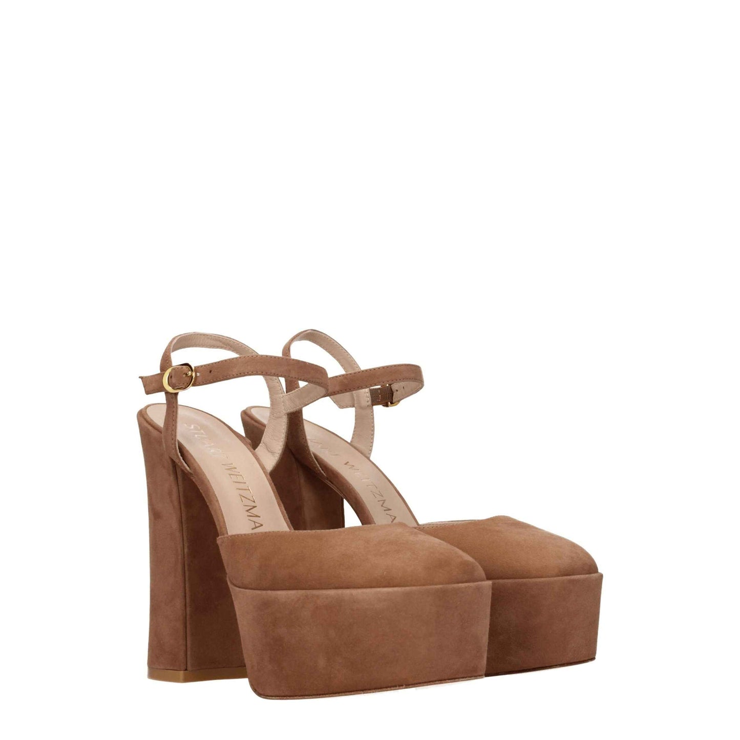 Stuart Weitzman Beige Leather Platforms by Stuart Weitzman