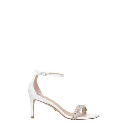 Stuart Weitzman White Leather Stiletto Heels Sandals - from Stuart Weitzman