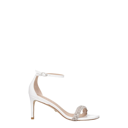 Stuart Weitzman White Leather Stiletto Heels Sandals - from Stuart Weitzman