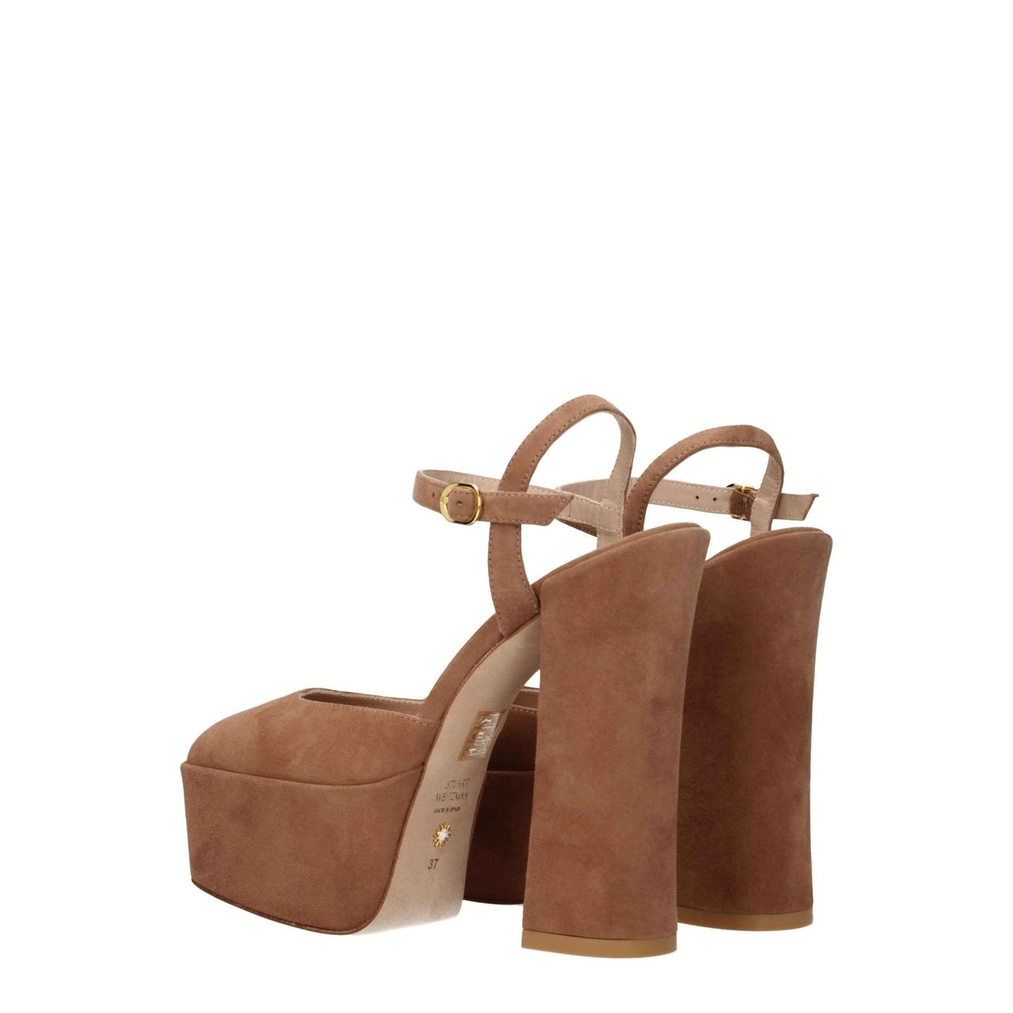 Stuart Weitzman Beige Leather Platforms by Stuart Weitzman