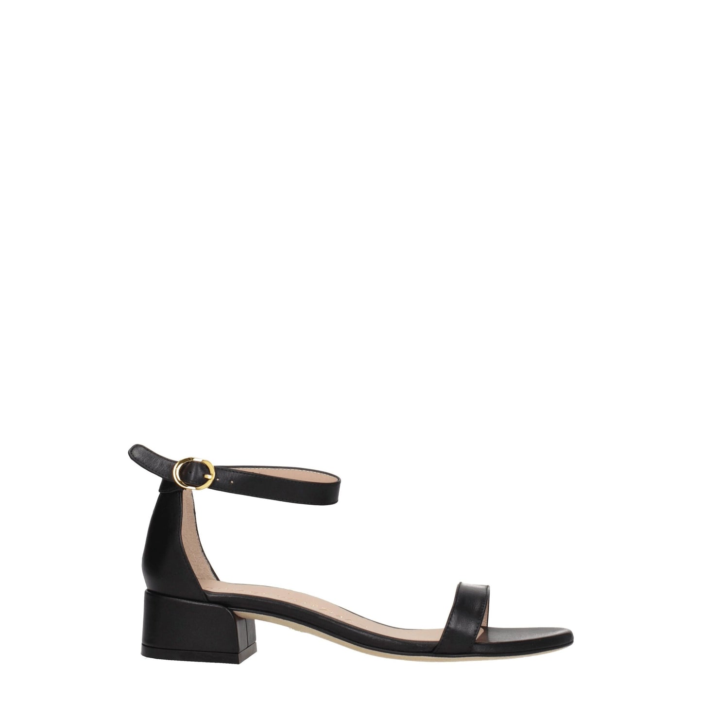 Stuart Weitzman Black Leather Flat Sandals - from Stuart Weitzman