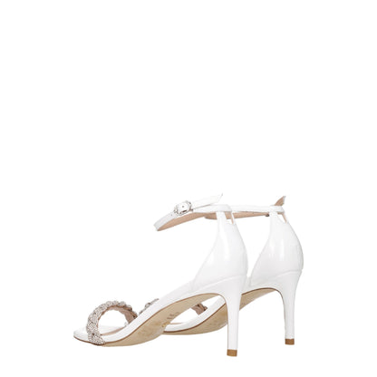 Stuart Weitzman White Leather Stiletto Heels Sandals - from Stuart Weitzman