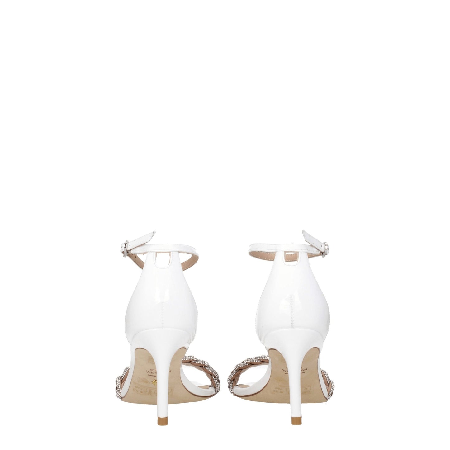 Stuart Weitzman White Leather Stiletto Heels Sandals - from Stuart Weitzman