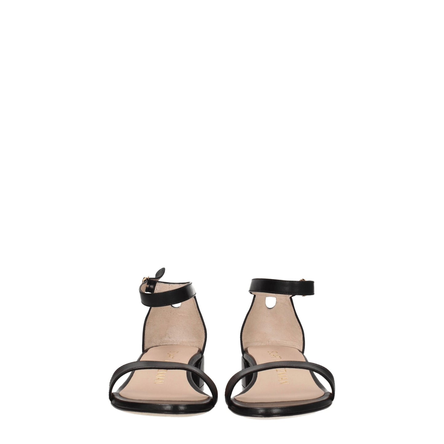 Stuart Weitzman Black Leather Flat Sandals - from Stuart Weitzman