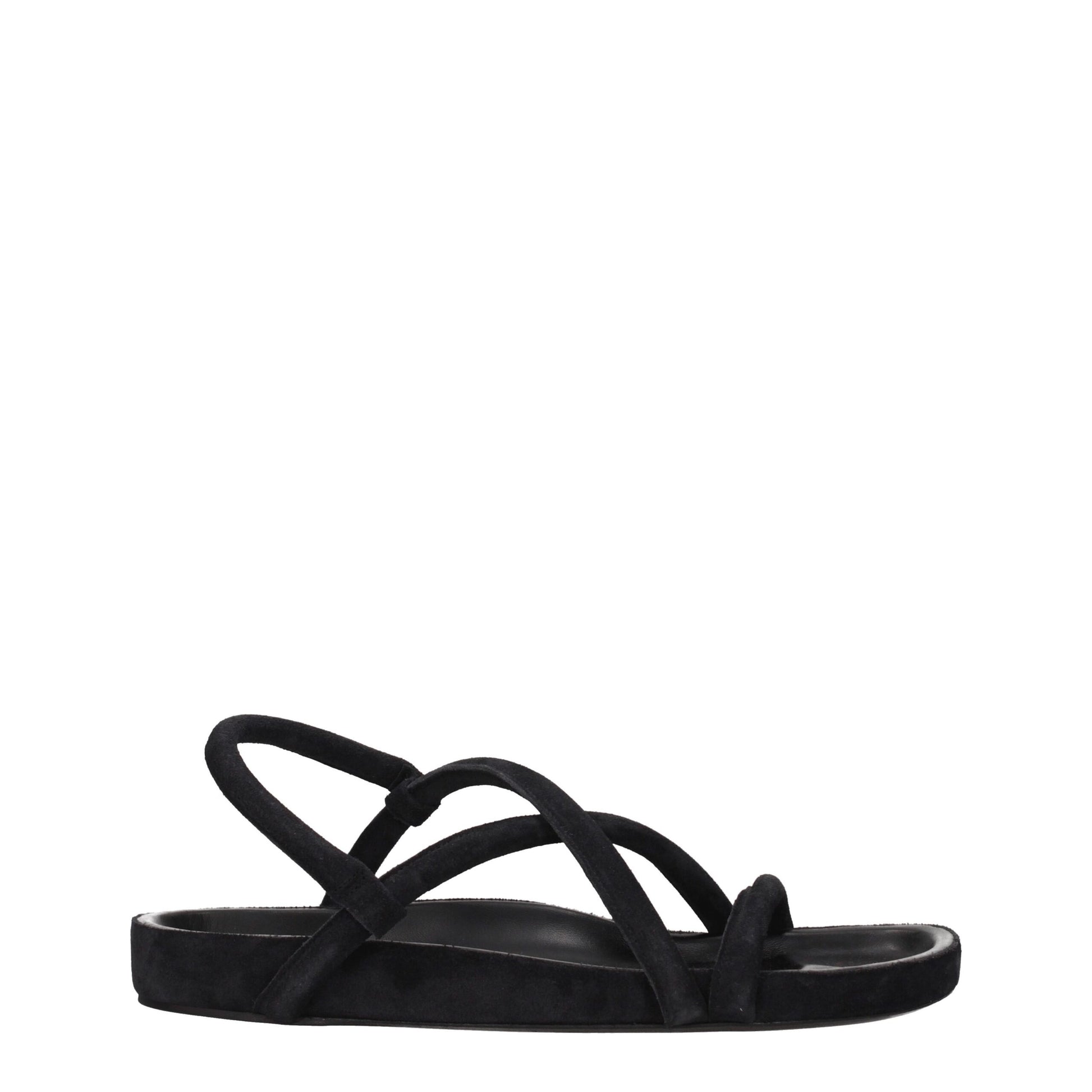 Isabel Marant Black Leather Flat Sandals - from Isabel Marant